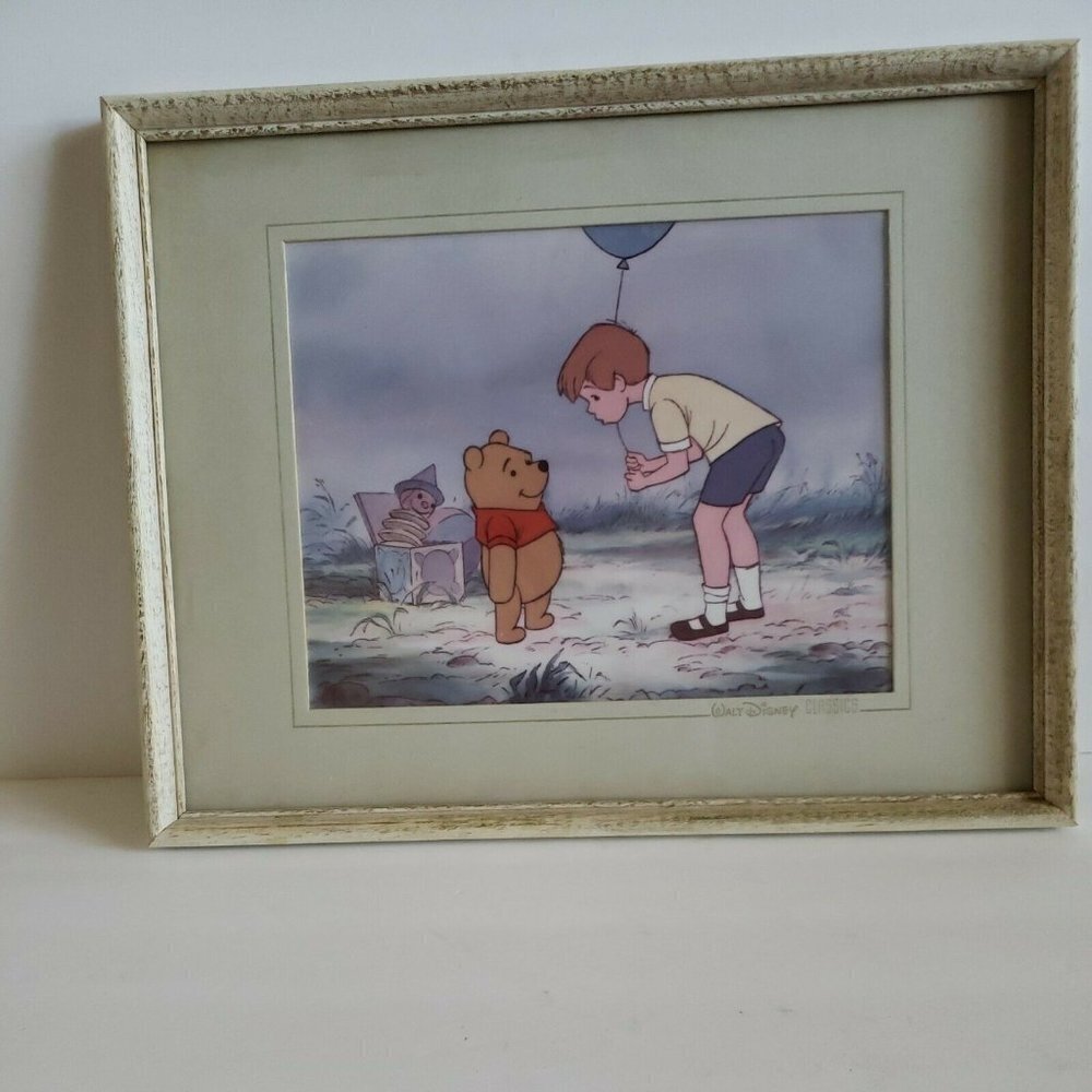 Pooh from Walt Disney's Winnie the Pooh matte WDCC certificate framed pi…